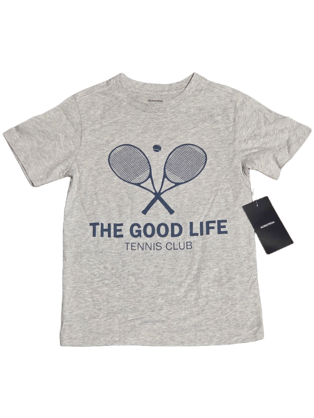 Nordstrom - Kids' Grey Tee with Navy Tennis Graphic